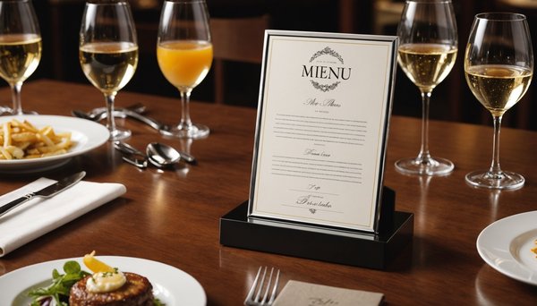 Porte menu A5 : une touche d'élégance pour votre établissement